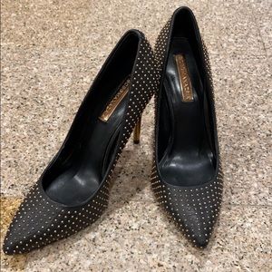 BCBG Max Azria Black heels with gold studs